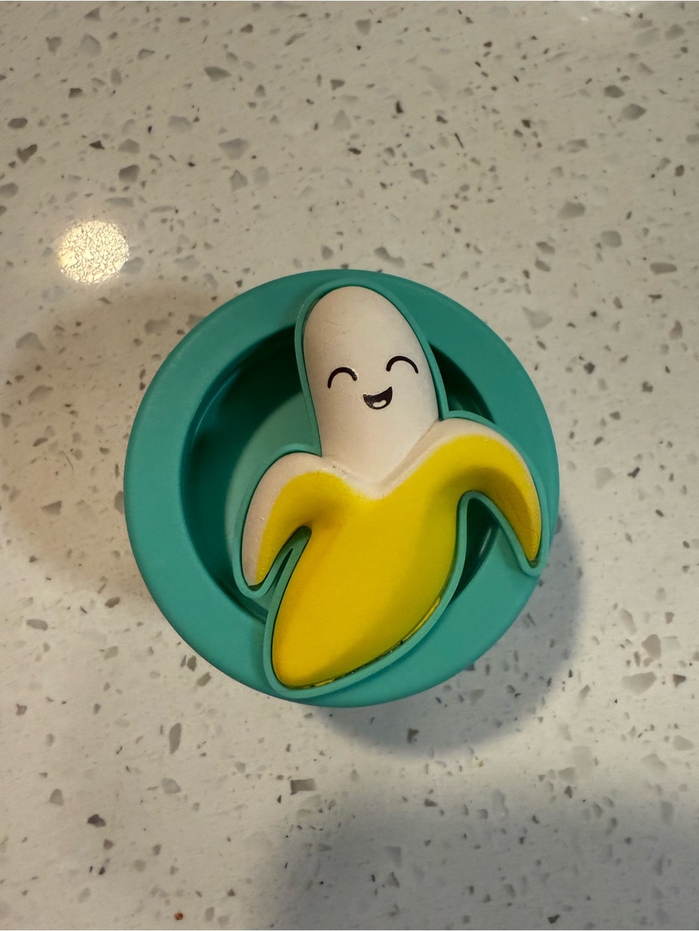 Bath & Body Works Yellow & Teal Smiling Banana Car Scent holder